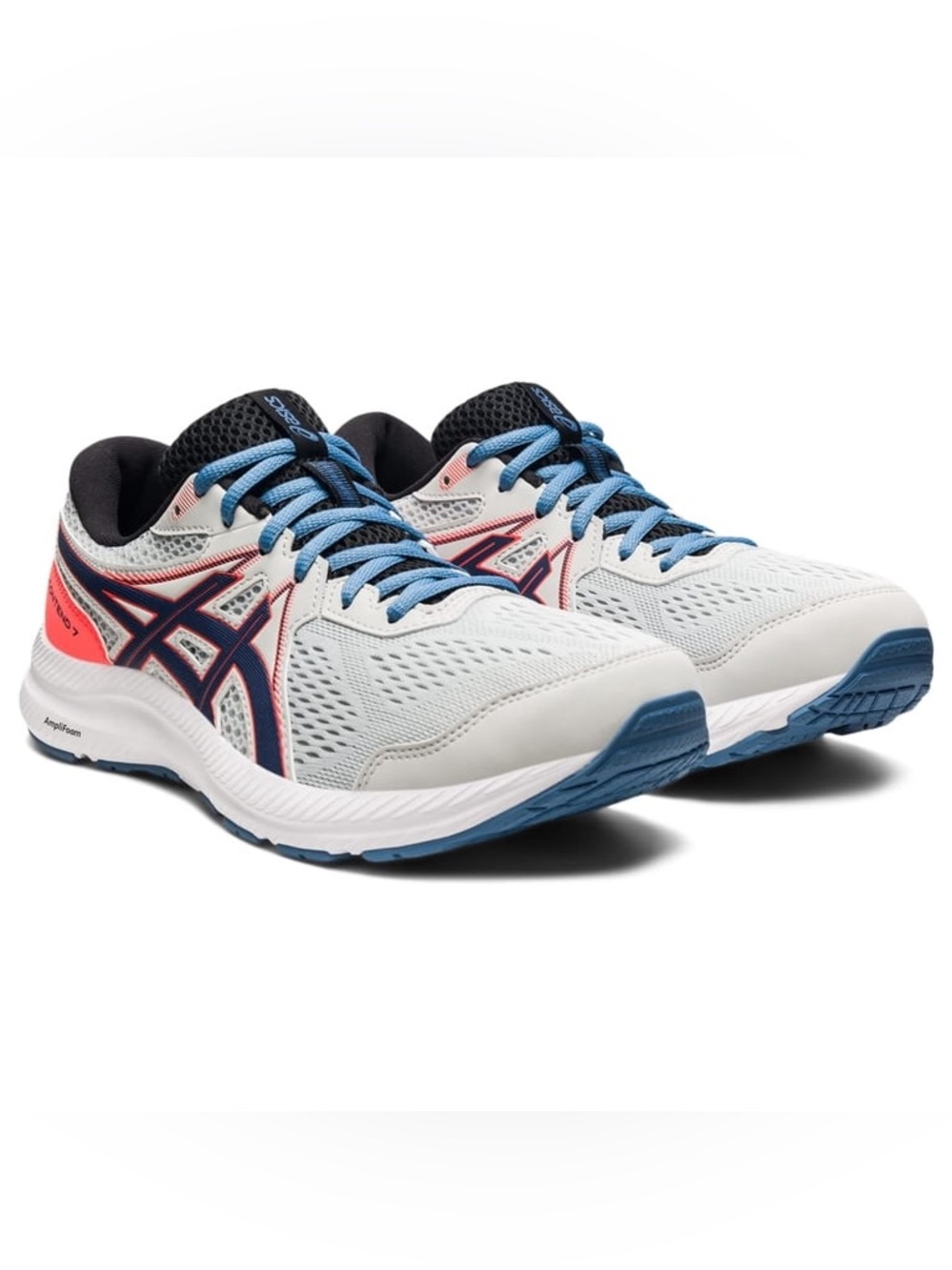 ASICS Mens Gel-Contend 7 Ortho Running Shoes • Grey/White/Blue/Orange • Size 11